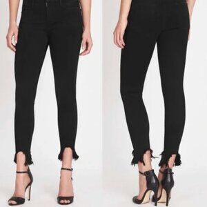 FRAME Le High Skinny in Blackfish Raw Hem Size 25